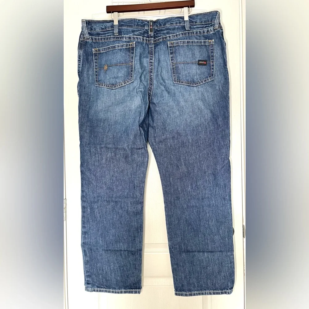 Ariat FR M3 Loose Straight Leg Jeans Men’s 42x32 Blue Frame Resistant Work - Picture 5 of 16